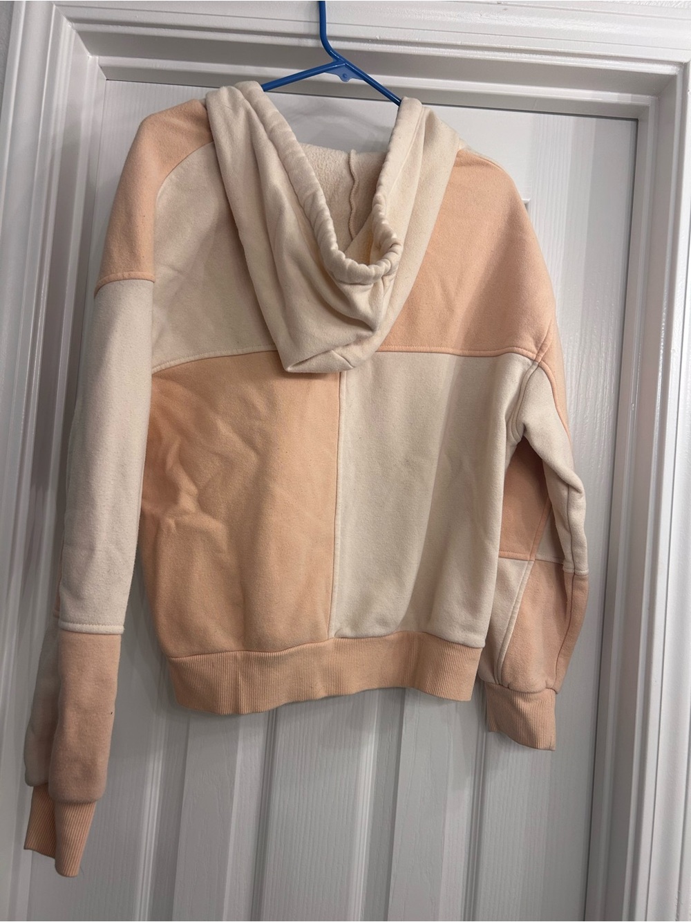 Universal Thread Peach and Cream Colorblock Hoodie